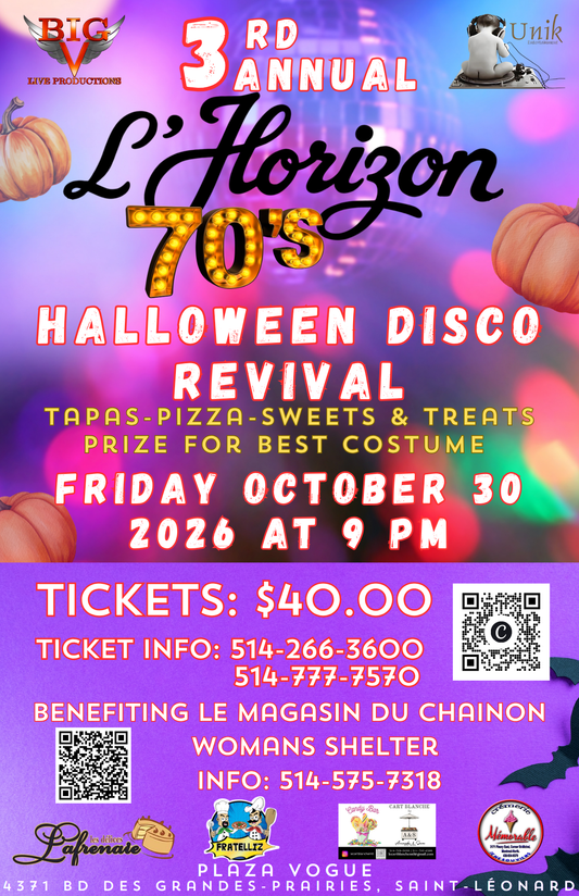 Halloween Disco Party 2026 - Friday October 30 2026 at 9:00 pm